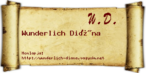 Wunderlich Diána névjegykártya